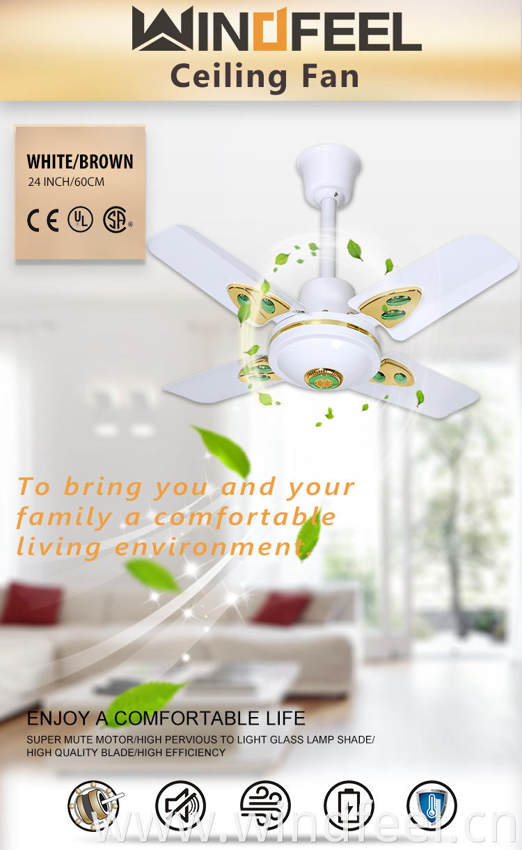 24inch Useful Electrical Ceiling Fan With Decoration 110V-220V